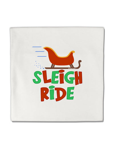 Sleigh Ride Color Micro Fleece 14&#x22;x14&#x22; Pillow Sham-Pillow Sham-TooLoud-White-Davson Sales