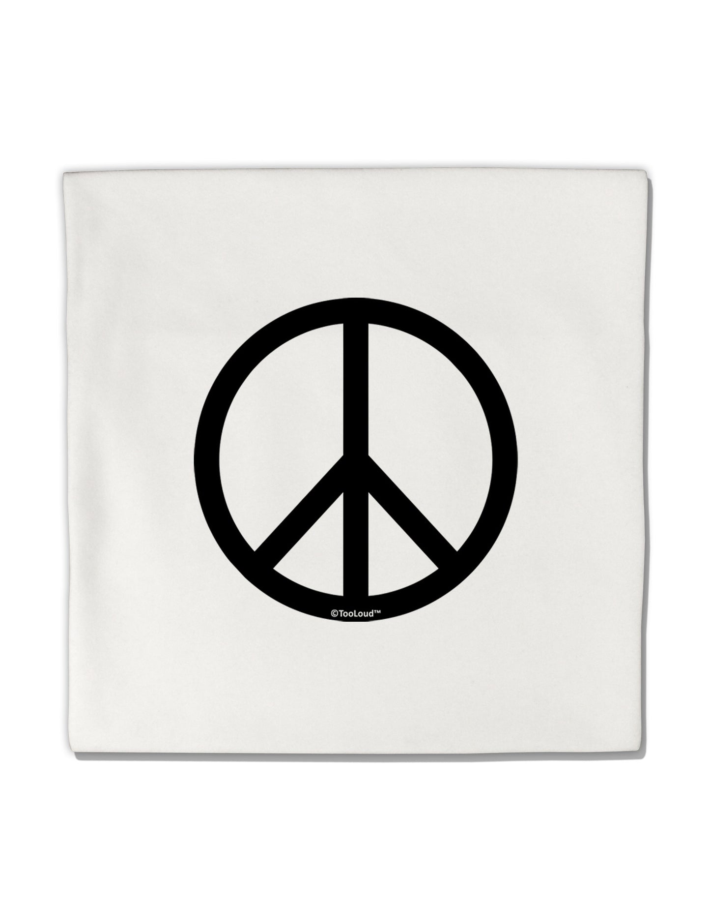 Peace Sign Symbol Micro Fleece 14"x14" Pillow Sham-Pillow Sham-TooLoud-White-Davson Sales