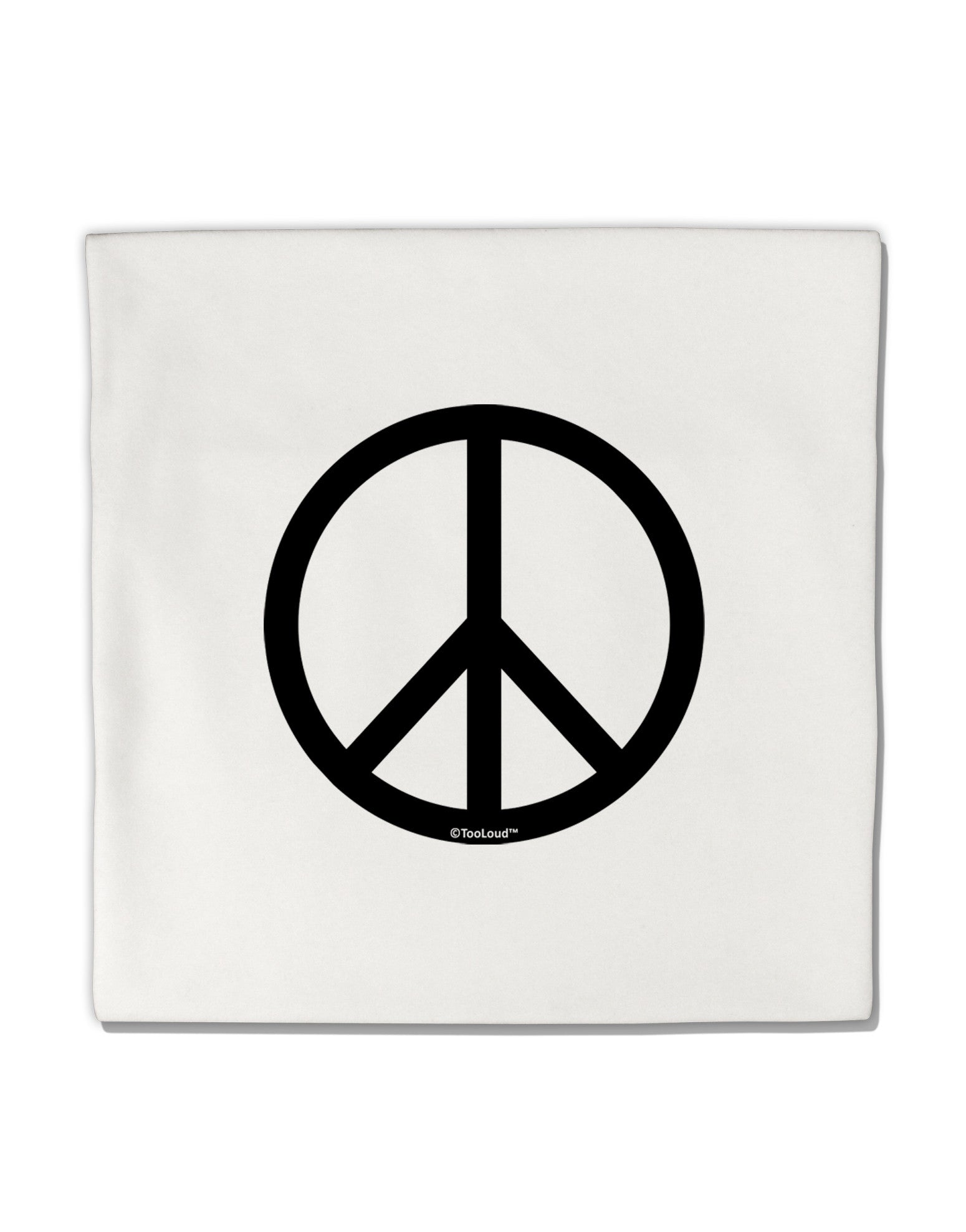 Peace Sign Symbol Micro Fleece 14"x14" Pillow Sham-Pillow Sham-TooLoud-White-Davson Sales