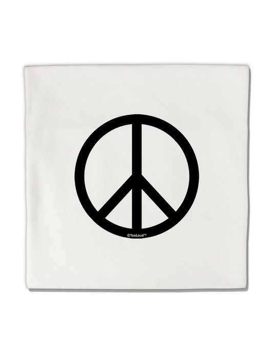 Peace Sign Symbol Micro Fleece 14"x14" Pillow Sham-Pillow Sham-TooLoud-White-Davson Sales
