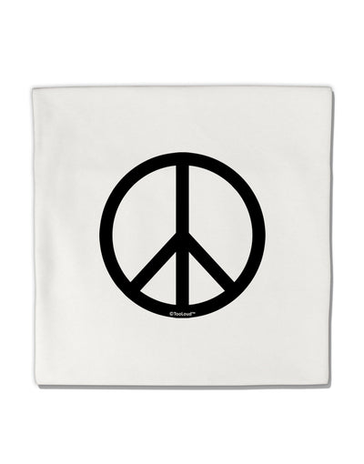 Peace Sign Symbol Micro Fleece 14&#x22;x14&#x22; Pillow Sham-Pillow Sham-TooLoud-White-Davson Sales