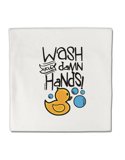TooLoud Wash your Damn Hands Micro Fleece 14 Inch x 14 Inch Pillow Sham-ThrowPillowCovers-TooLoud-Davson Sales