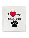 I Heart My Shih Tzu Micro Fleece 14&#x22;x14&#x22; Pillow Sham by TooLoud-TooLoud-White-Davson Sales