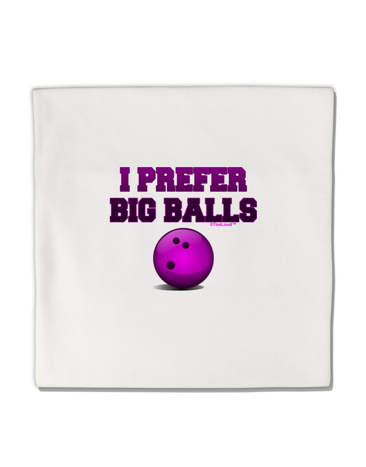 I Prefer Big Balls - Bowling Micro Fleece 14&#x22;x14&#x22; Pillow Sham-Pillow Sham-TooLoud-White-Davson Sales