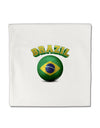 Soccer Ball Flag - Brazil Micro Fleece 14&#x22;x14&#x22; Pillow Sham-Pillow Sham-TooLoud-White-Davson Sales