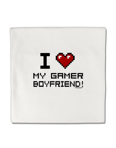 I Heart My Gamer Boyfriend Micro Fleece 14&#x22;x14&#x22; Pillow Sham-Pillow Sham-TooLoud-White-Davson Sales