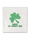 Happy St. Paddy's Day Shamrock Design Micro Fleece 14&#x22;x14&#x22; Pillow Sham by TooLoud-Pillow Sham-TooLoud-White-Davson Sales