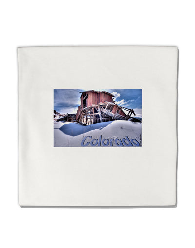 TooLoud Victor Mines Colorado Text Micro Fleece 14&#x22;x14&#x22; Pillow Sham-Pillow Sham-TooLoud-White-Davson Sales