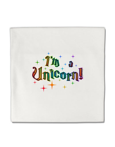 I'm a Unicorn Text Micro Fleece 14&#x22;x14&#x22; Pillow Sham-Pillow Sham-TooLoud-White-Davson Sales