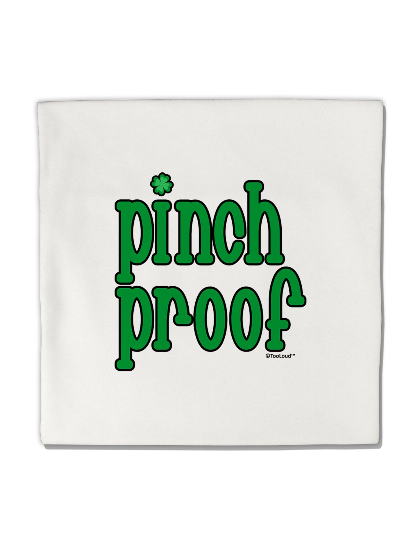 Pinch Proof - St. Patrick's Day Micro Fleece 14"x14" Pillow Sham by TooLoud-Pillow Sham-TooLoud-White-Davson Sales