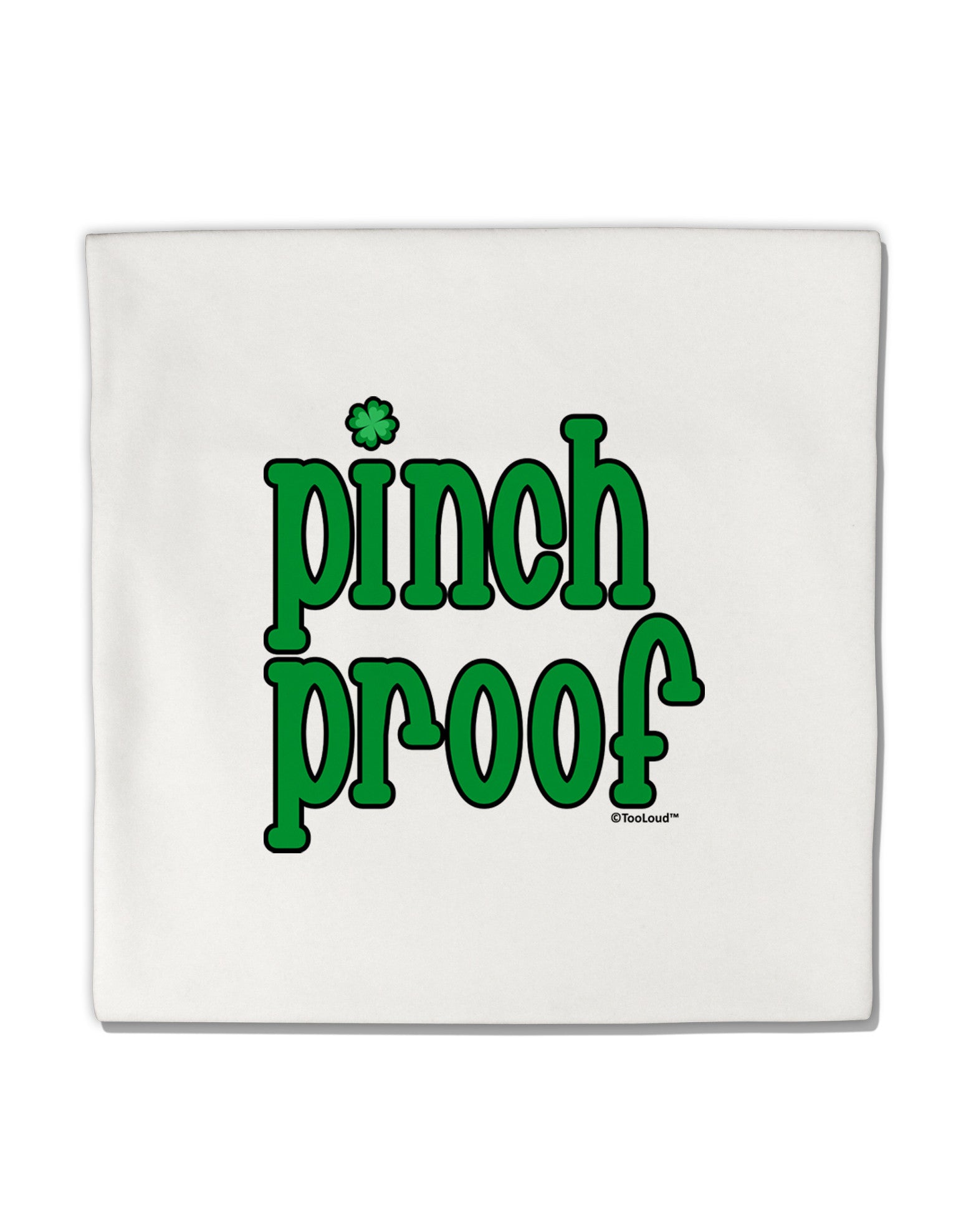 Pinch Proof - St. Patrick's Day Micro Fleece 14"x14" Pillow Sham by TooLoud-Pillow Sham-TooLoud-White-Davson Sales