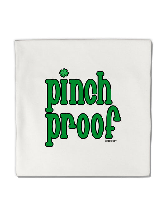 Pinch Proof - St. Patrick's Day Micro Fleece 14"x14" Pillow Sham by TooLoud-Pillow Sham-TooLoud-White-Davson Sales