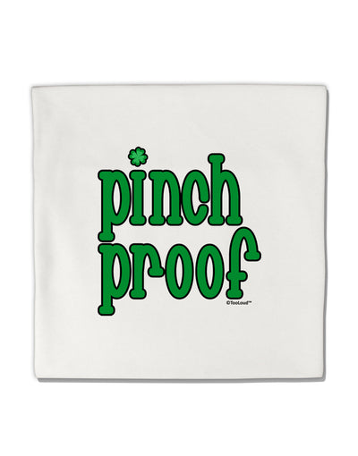 Pinch Proof - St. Patrick's Day Micro Fleece 14&#x22;x14&#x22; Pillow Sham by TooLoud-Pillow Sham-TooLoud-White-Davson Sales