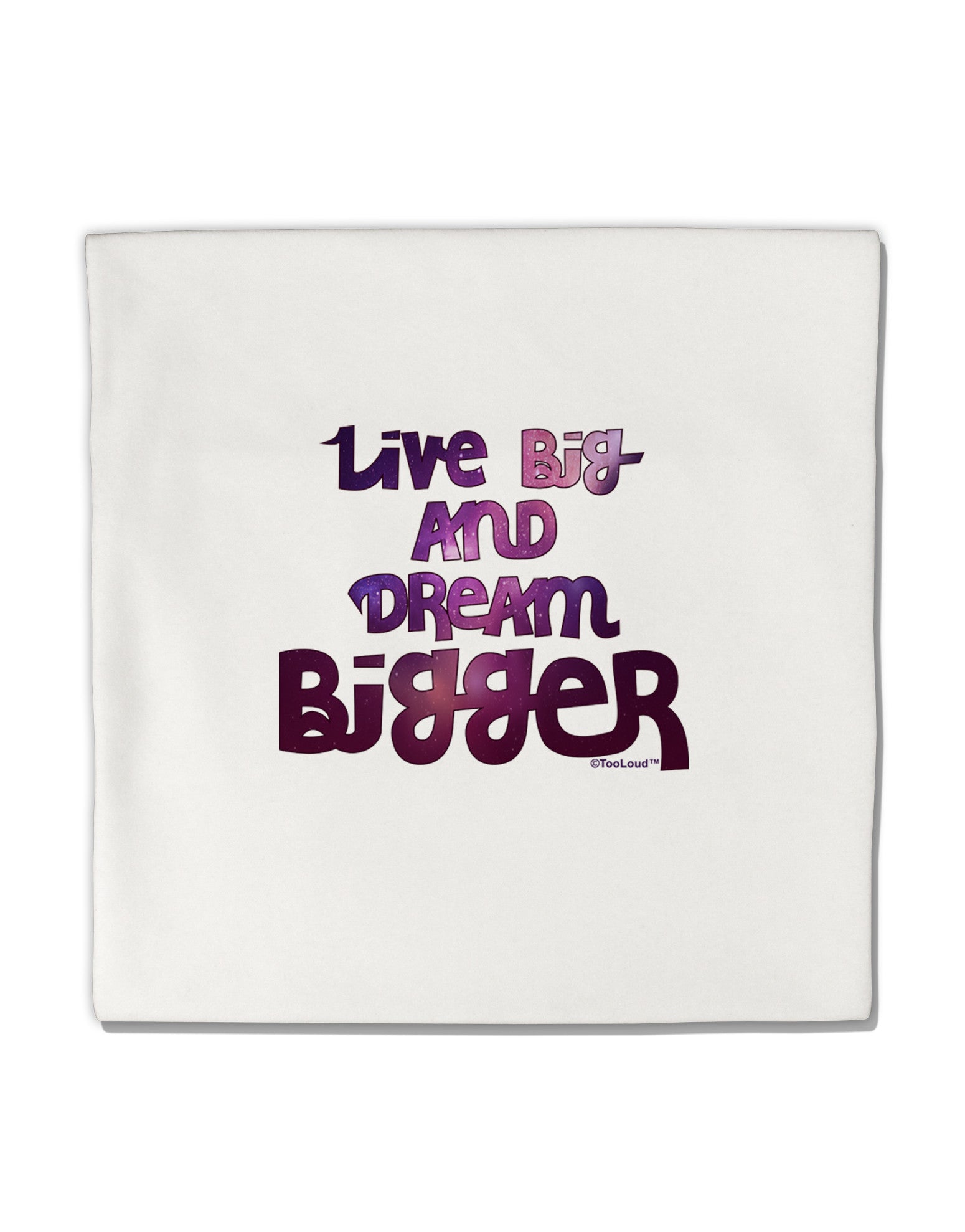 Live Big & Dream Bigger Micro Fleece 14"x14" Pillow Sham-Pillow Sham-TooLoud-White-Davson Sales