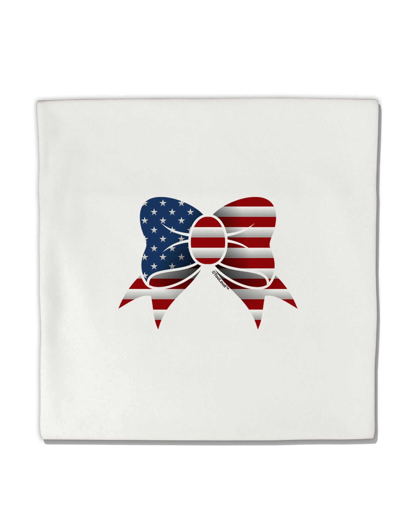 Patriotic Bow Micro Fleece 14"x14" Pillow Sham-Pillow Sham-TooLoud-White-Davson Sales