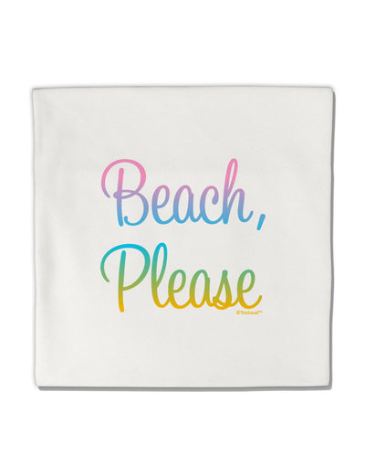 Beach Please - Summer Colors Micro Fleece 14&#x22;x14&#x22; Pillow Sham-Pillow Sham-TooLoud-White-Davson Sales