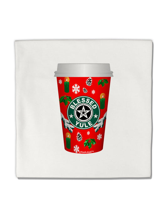 Blessed Yule Red Coffee Cup Micro Fleece 14&#x22;x14&#x22; Pillow Sham by TooLoud-TooLoud-White-Davson Sales