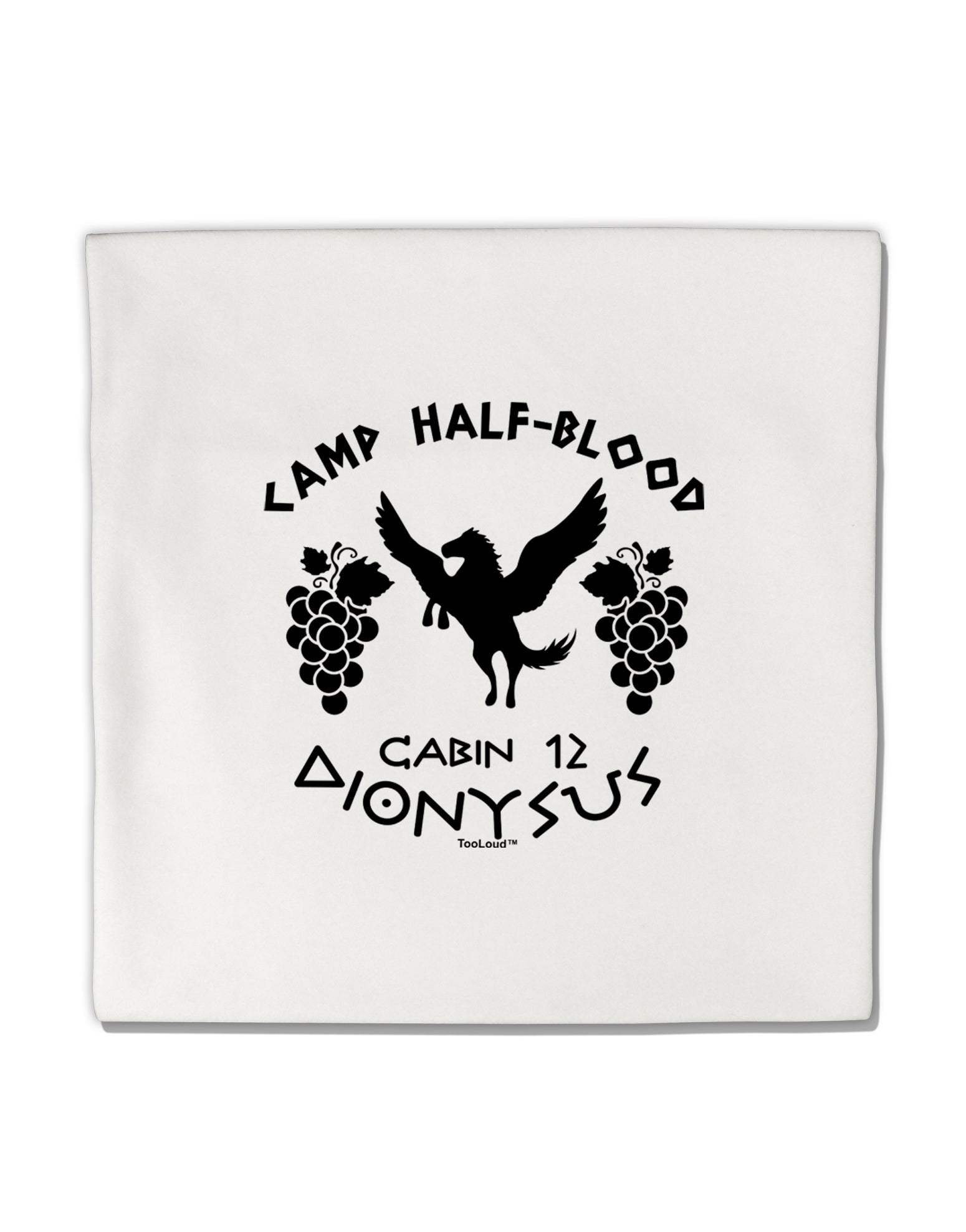 Camp Half Blood Cabin 12 Dionysus Micro Fleece 14&#x22;x14&#x22; Pillow Sham by TooLoud-Pillow Sham-TooLoud-White-Davson Sales