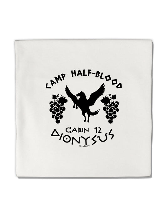 Camp Half Blood Cabin 12 Dionysus Micro Fleece 14&#x22;x14&#x22; Pillow Sham by TooLoud-Pillow Sham-TooLoud-White-Davson Sales