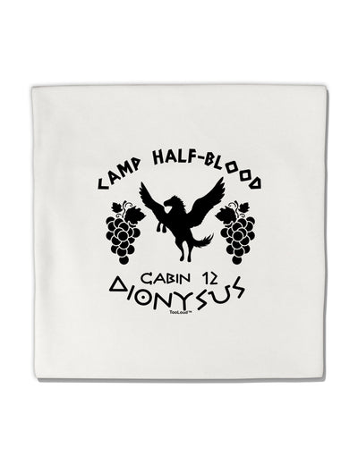 Camp Half Blood Cabin 12 Dionysus Micro Fleece 14&#x22;x14&#x22; Pillow Sham by TooLoud-Pillow Sham-TooLoud-White-Davson Sales