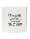 TooLoud Thankful grateful oh so blessed Micro Fleece 14 Inch x 14 Inch Pillow Sham-ThrowPillowCovers-TooLoud-Davson Sales