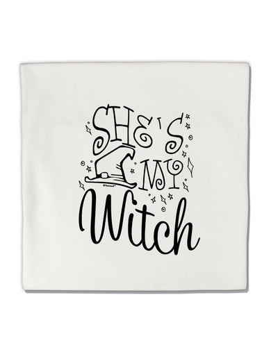 TooLoud She's My Witch Micro Fleece 14 Inch x 14 Inch Pillow Sham-ThrowPillowCovers-TooLoud-Davson Sales