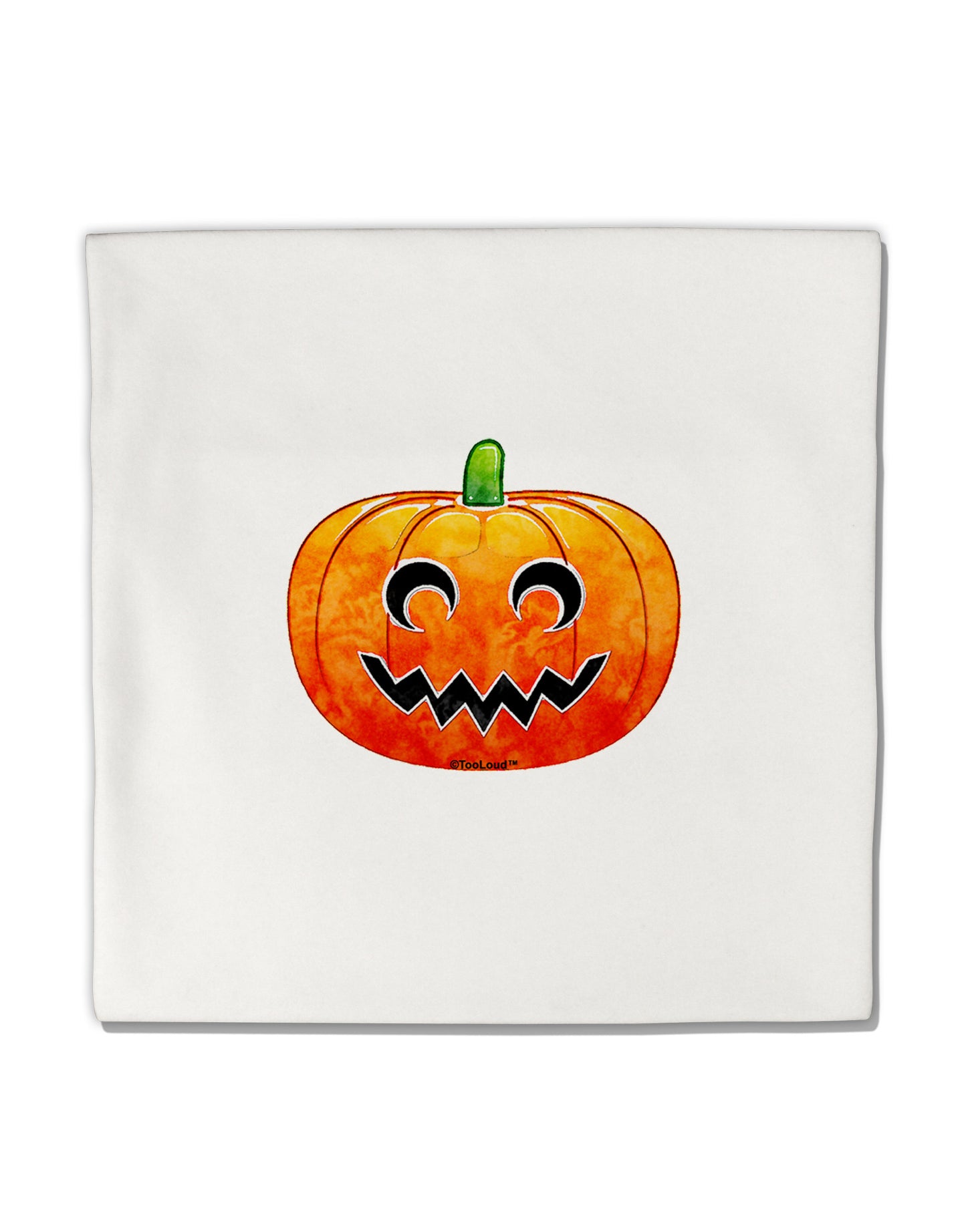 Jack-O-Lantern Watercolor Micro Fleece 14&#x22;x14&#x22; Pillow Sham-Pillow Sham-TooLoud-White-Davson Sales