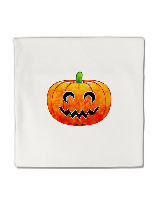 Jack-O-Lantern Watercolor Micro Fleece 14&#x22;x14&#x22; Pillow Sham-Pillow Sham-TooLoud-White-Davson Sales