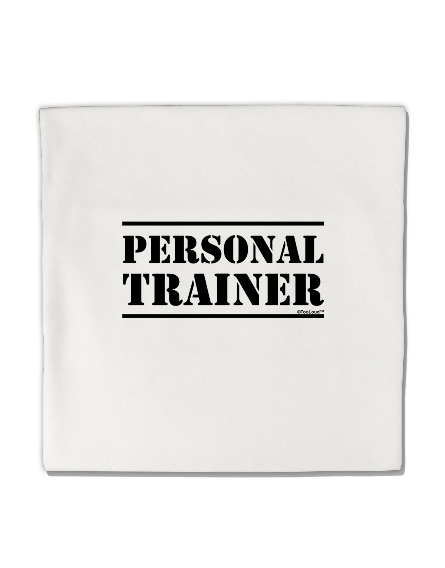 TooLoud Personal Trainer Military Text Micro Fleece 14 Inch x 14 Inch Pillow Sham-ThrowPillowCovers-TooLoud-Davson Sales