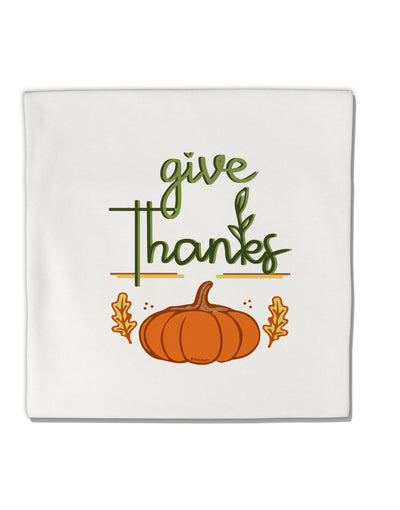 TooLoud Give Thanks Micro Fleece 14 Inch x 14 Inch Pillow Sham-ThrowPillowCovers-TooLoud-Davson Sales