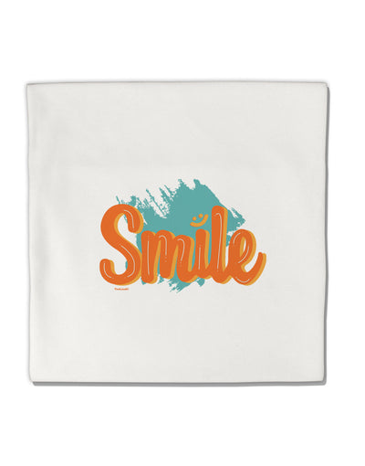 TooLoud Smile Micro Fleece 14 Inch x 14 Inch Pillow Sham-ThrowPillowCovers-TooLoud-Davson Sales