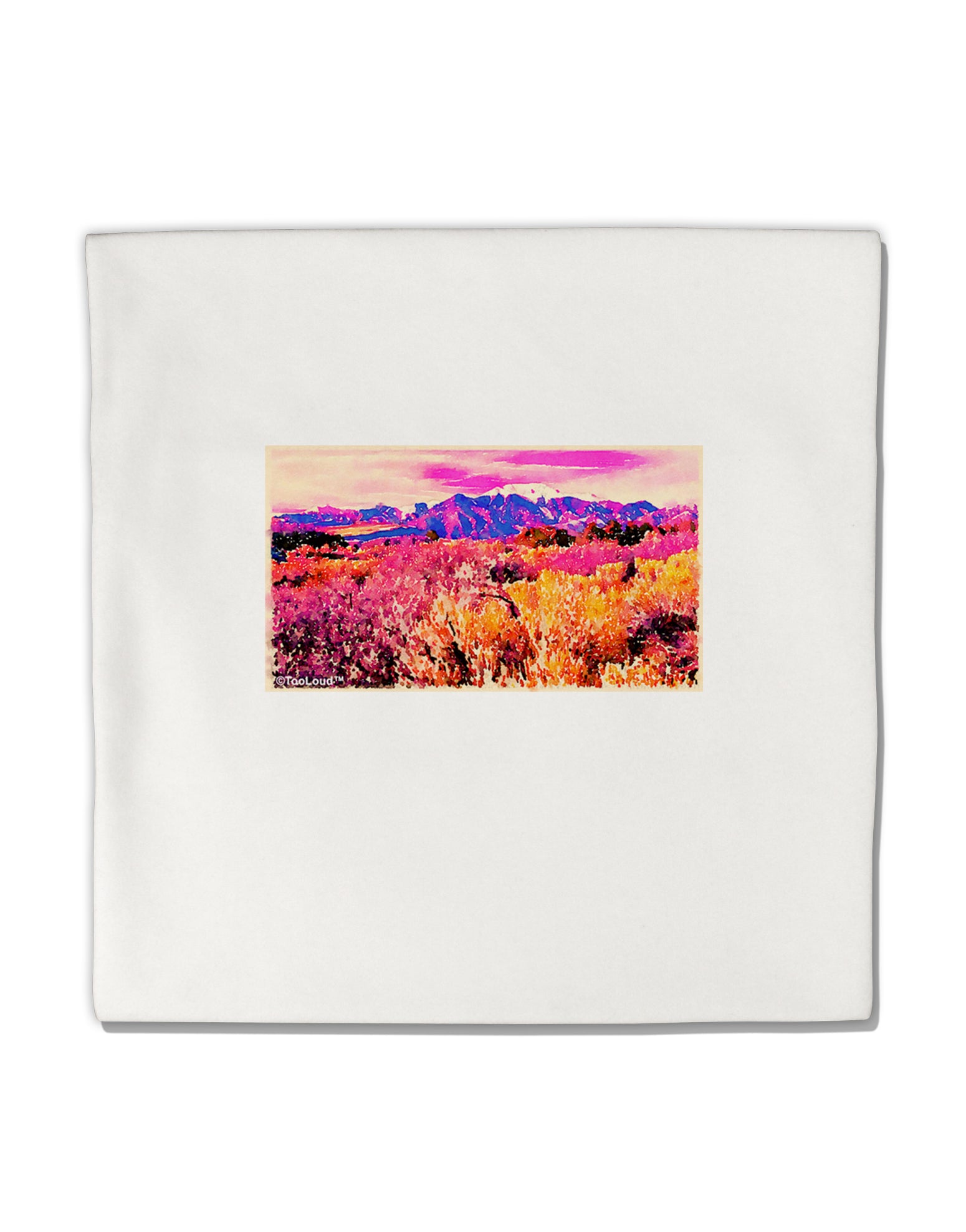 Colorful Colorado Mountains Micro Fleece 14&#x22;x14&#x22; Pillow Sham by TooLoud-Pillow Sham-TooLoud-White-Davson Sales