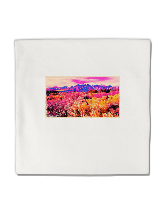 Colorful Colorado Mountains Micro Fleece 14&#x22;x14&#x22; Pillow Sham by TooLoud-Pillow Sham-TooLoud-White-Davson Sales