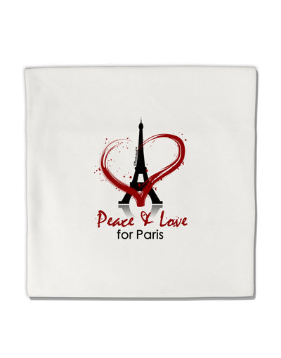 Peace & Love For Paris Micro Fleece 14&#x22;x14&#x22; Pillow Sham-Pillow Sham-TooLoud-White-Davson Sales
