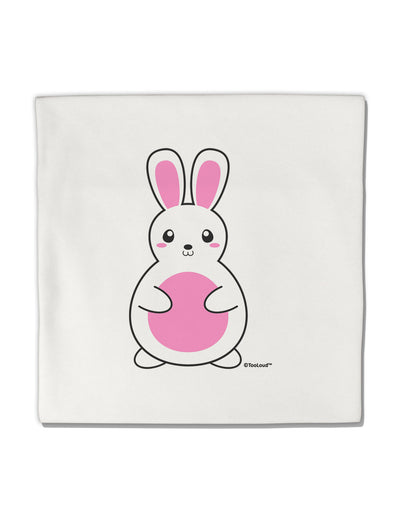 Cute Easter Bunny - Pink Micro Fleece 14&#x22;x14&#x22; Pillow Sham by TooLoud-Pillow Sham-TooLoud-White-Davson Sales