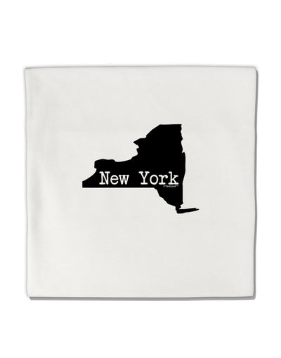 New York - United States Shape Micro Fleece 14&#x22;x14&#x22; Pillow Sham by TooLoud-Pillow Sham-TooLoud-White-Davson Sales