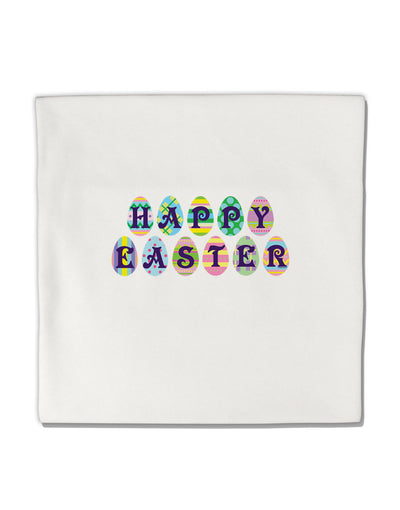 Easter Eggs Happy Easter Micro Fleece 14&#x22;x14&#x22; Pillow Sham-Pillow Sham-TooLoud-White-Davson Sales