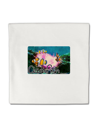 Clownfish Watercolor Text Micro Fleece 14&#x22;x14&#x22; Pillow Sham-Pillow Sham-TooLoud-White-Davson Sales