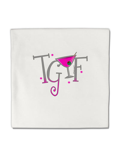 TGIF Martini Micro Fleece 14&#x22;x14&#x22; Pillow Sham-Pillow Sham-TooLoud-White-Davson Sales