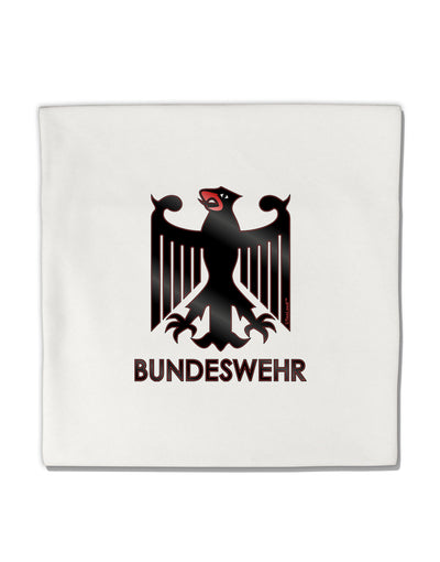 Bundeswehr Logo with Text Micro Fleece 14&#x22;x14&#x22; Pillow Sham-Pillow Sham-TooLoud-White-Davson Sales