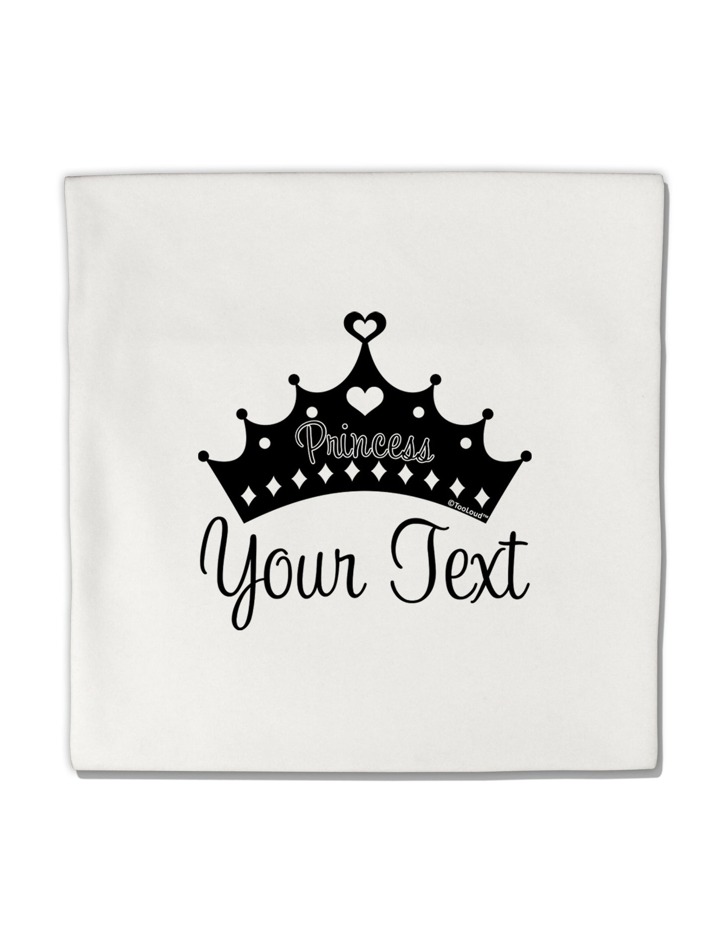 Personalized Princess -Name- Design Micro Fleece 14"x14" Pillow Sham-Pillow Sham-TooLoud-White-Davson Sales