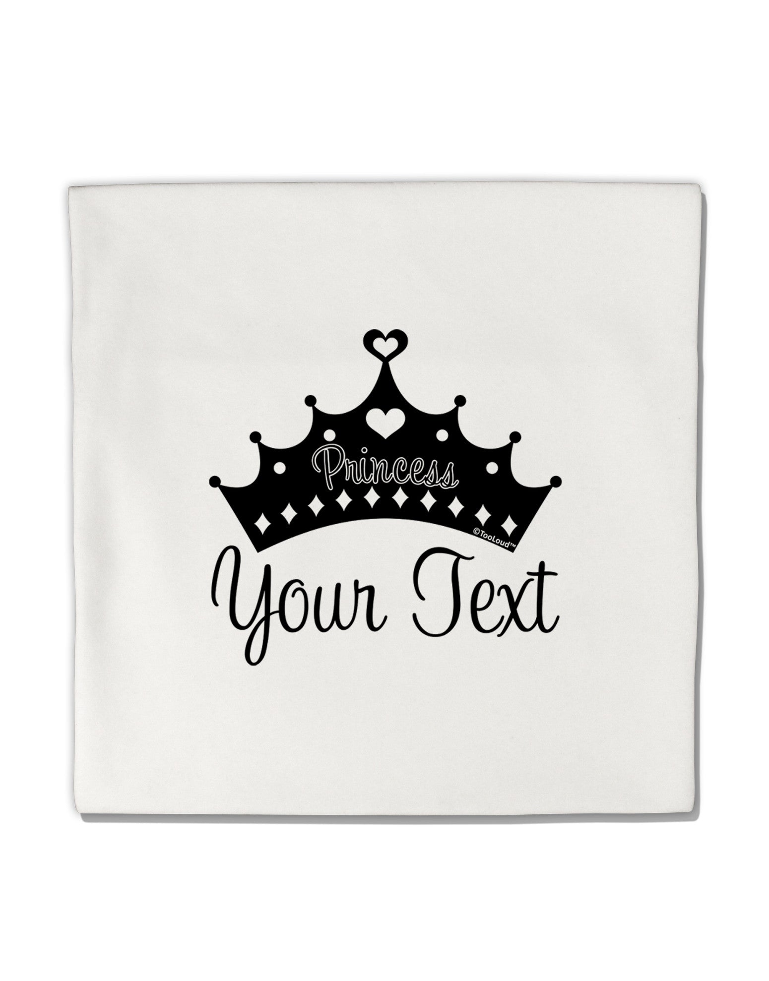 Personalized Princess -Name- Design Micro Fleece 14"x14" Pillow Sham-Pillow Sham-TooLoud-White-Davson Sales