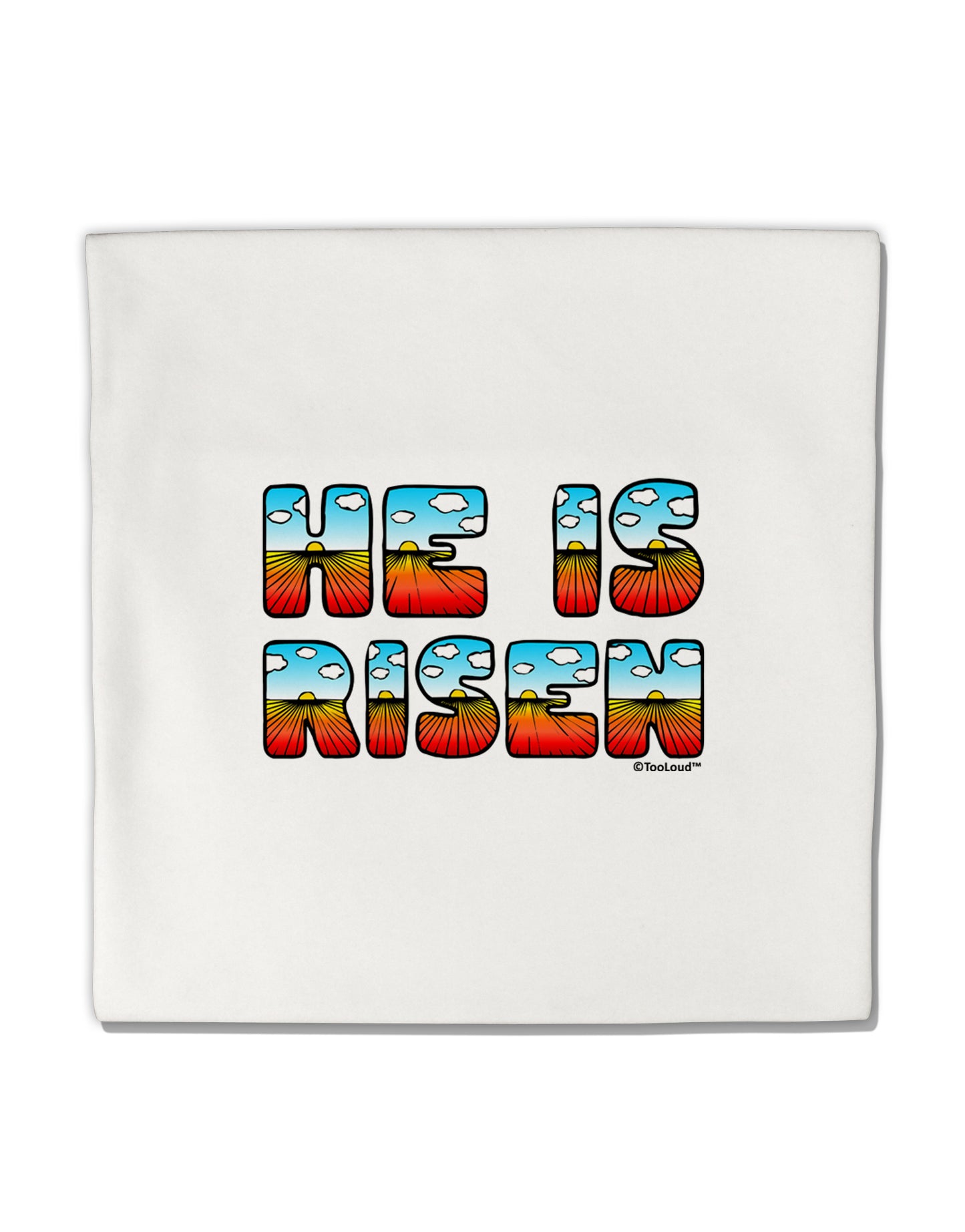 He Is Risen - Easter - Sunrise Letters Micro Fleece 14"x14" Pillow Sham by TooLoud-Pillow Sham-TooLoud-White-Davson Sales