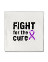 Fight for the Cure - Purple Ribbon Crohn’s Disease Micro Fleece 14&#x22;x14&#x22; Pillow Sham-Pillow Sham-TooLoud-White-Davson Sales