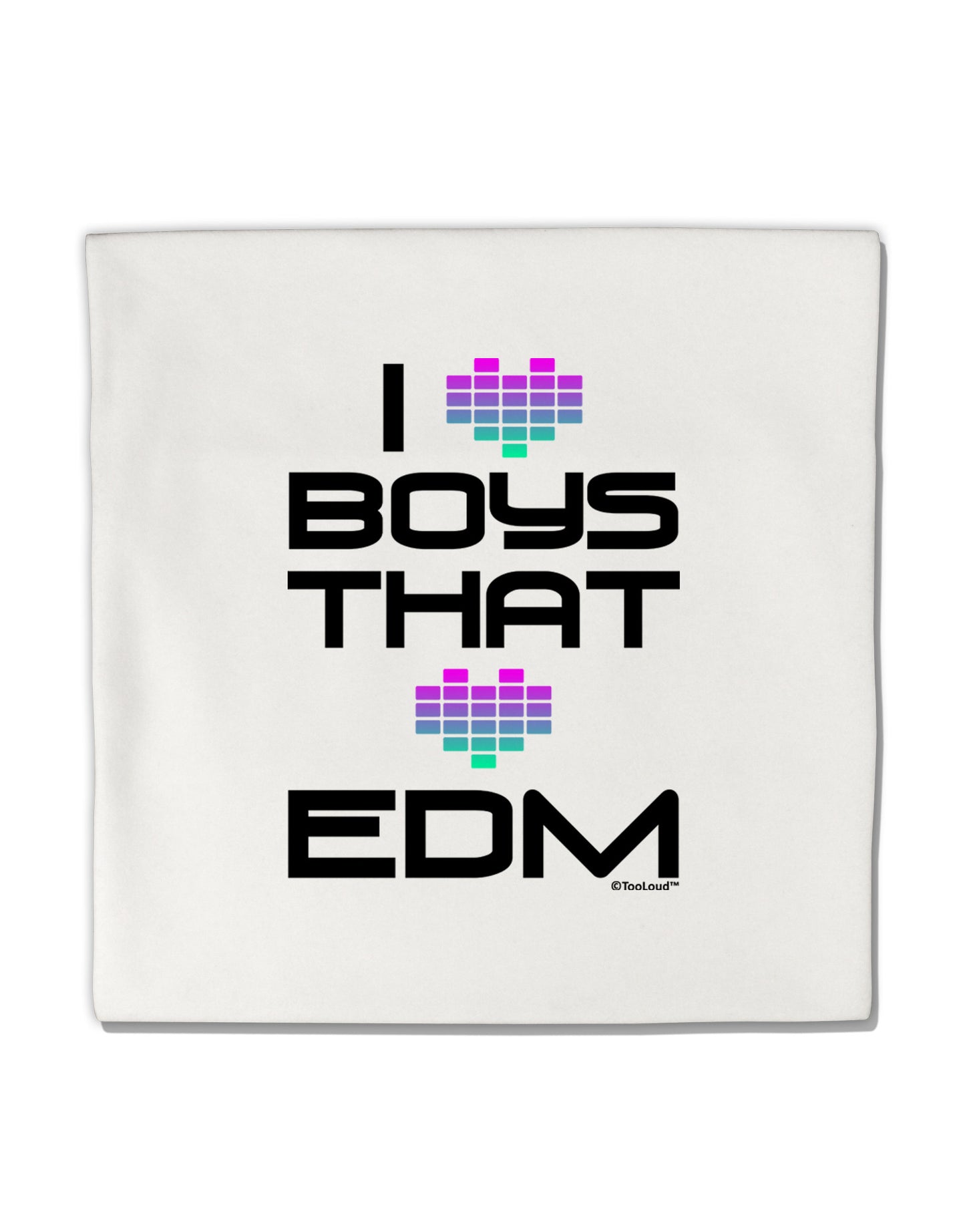 I Heart Boys That Heart EDM Micro Fleece 14&#x22;x14&#x22; Pillow Sham-Pillow Sham-TooLoud-White-Davson Sales
