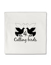 Four Calling Birds Text Micro Fleece 14&#x22;x14&#x22; Pillow Sham-Pillow Sham-TooLoud-White-Davson Sales