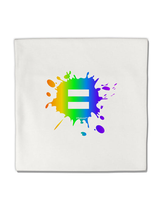 Equal Rainbow Paint Splatter Micro Fleece 14&#x22;x14&#x22; Pillow Sham by TooLoud-Pillow Sham-TooLoud-White-Davson Sales