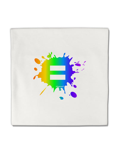 Equal Rainbow Paint Splatter Micro Fleece 14&#x22;x14&#x22; Pillow Sham by TooLoud-Pillow Sham-TooLoud-White-Davson Sales