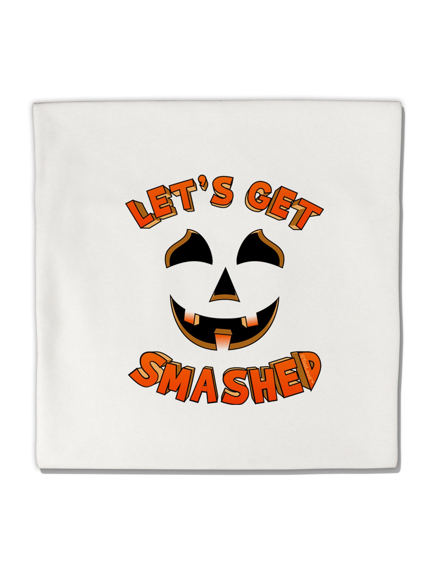 Let's Get Smashed Pumpkin Micro Fleece 14"x14" Pillow Sham by TooLoud-Pillow Sham-TooLoud-White-Davson Sales