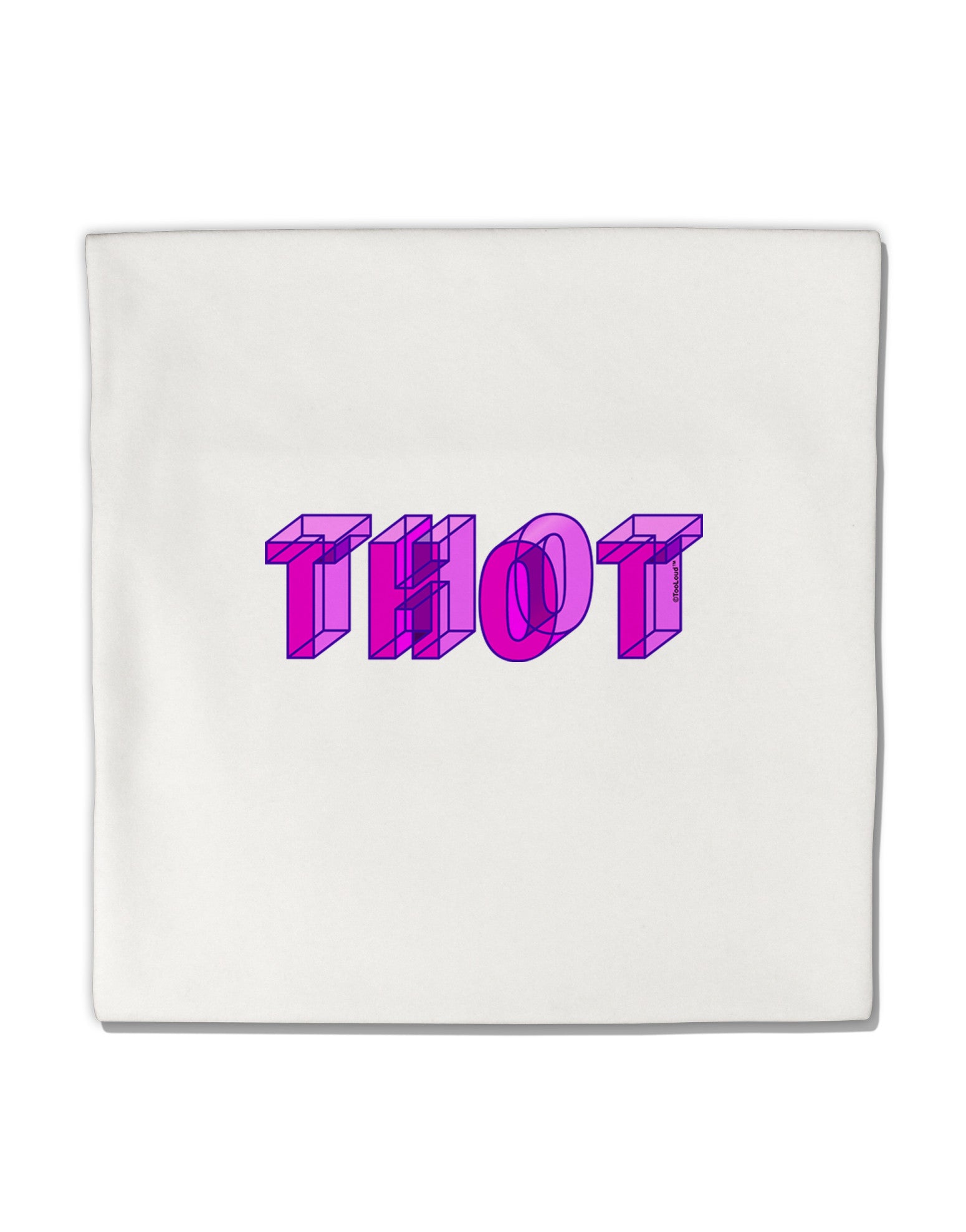 THOT Artistic Text Micro Fleece 14"x14" Pillow Sham-Pillow Sham-TooLoud-White-Davson Sales